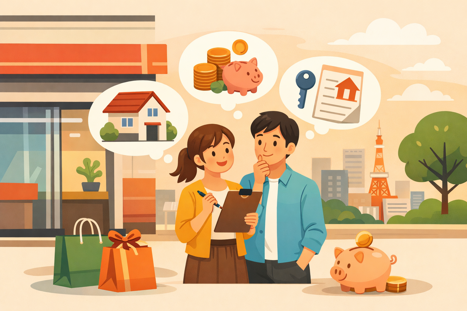 イオン銀行の住宅ローン借り換えをイメージしたイラスト