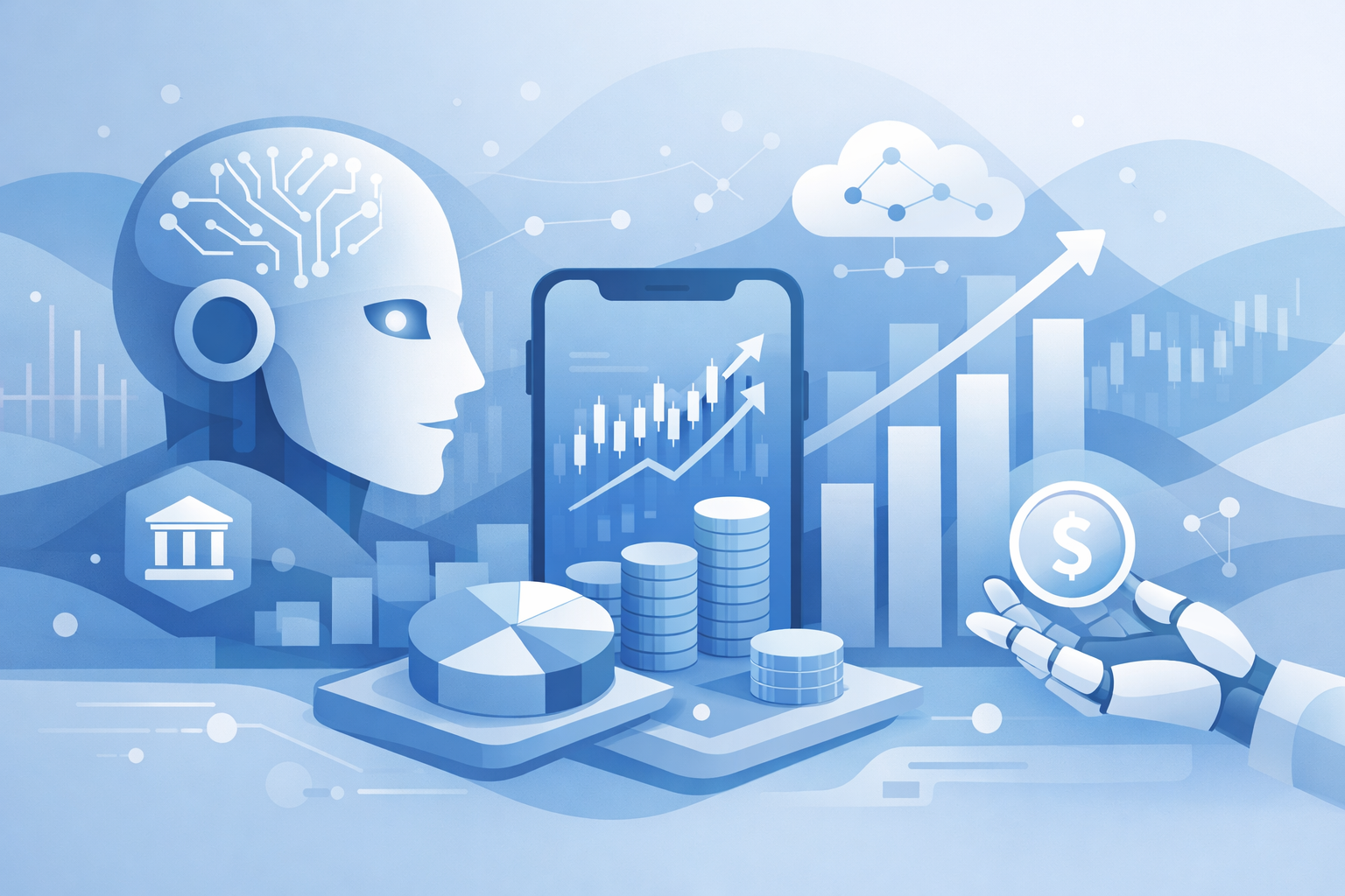 AIを活用した金融サービスのイメージ