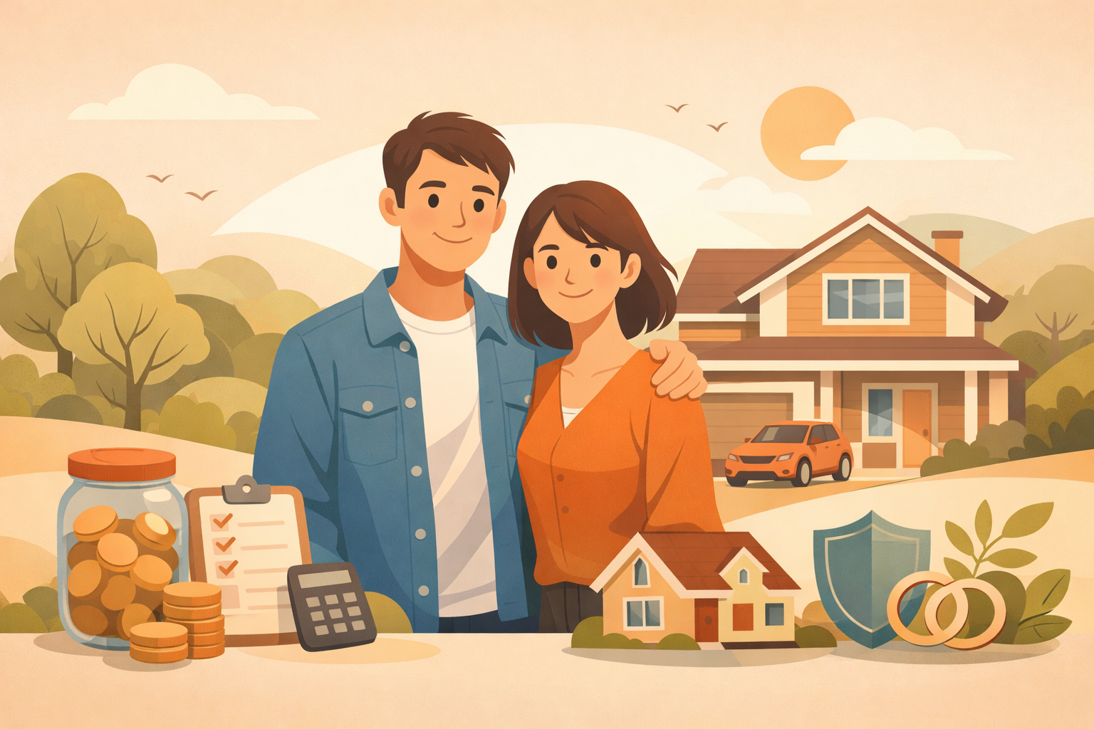 共働き夫婦と新しい住まいのイメージ